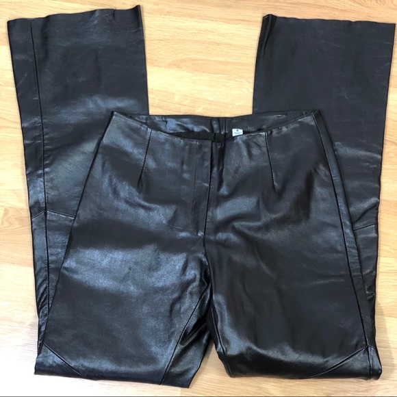 Wilsons Leather Pants - Wilson’s Brown Leather Wide Leg Pants